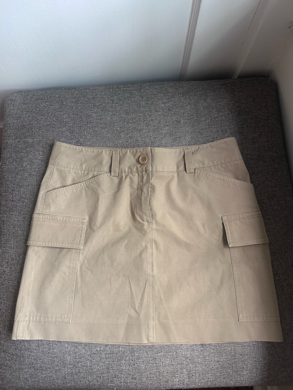 Theory Khaki Cargo Mini Skirt